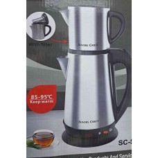 DOUBLE TEA MAKER STAINLESS STEEL, CAPACITY 1L + 2.3L (ELEKTRIKLI CAYDANLIK) (Non-Domestic)